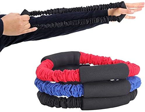 SOPOGER Archery Bow Band Trainer Bow Draw Resistance Stretch Band Trainer Exerciser Strength Training Aid Device Arm Fitness Machine Tool for Archery Bow Hunting Shooting, 25-45 Lbs (Black-45lbs)