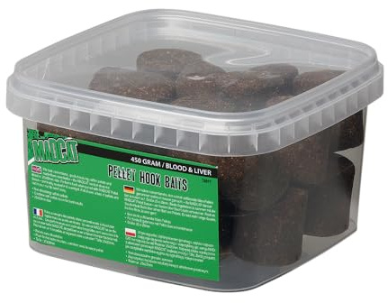 MADCAT Wels Pellets Hookbait 25 mm - Blut & Leber 450g, Top Welsköder zum Angeln