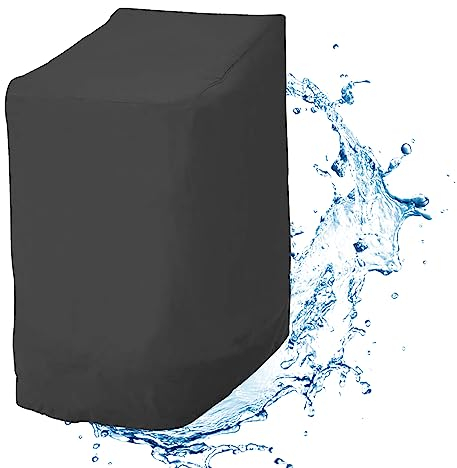 Housse de Chaise de Jardin Exterieur Empilable, Housse de Protection Fauteuil de Jardin, Tissu Oxford 210D Imperméable, Anti-UV/Pluie, 114 x 85 x 65 cm, pour 6 Chaises Empilables