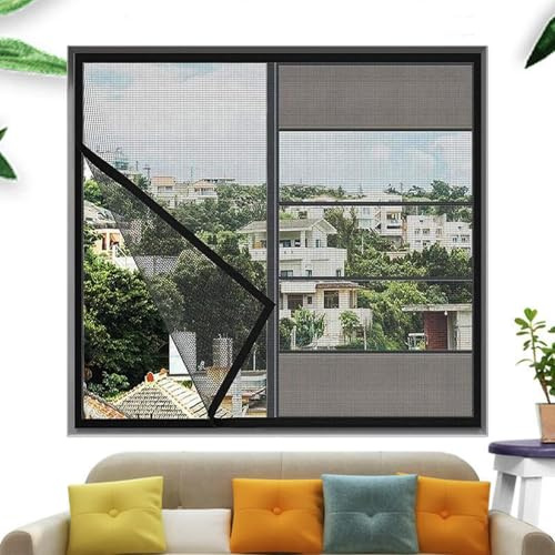 Mosquitera para Ventanas - Mosquitera Autoadhesiva - para interior,exterior,plástico,madera,aluminio de la ventana - 90x110cm