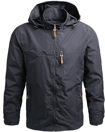 Regenjacke Herren Wasserdicht Mit Kapuze Fahrrad Atmungsaktiv Sport Wandern Übergangsjacke Schwarz Outdoor Sommermantel Windbreaker Winter Festival Outdoorjacke Sommerjacke Faltbar Kurz Wärme