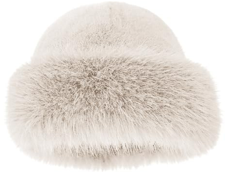 Copbopwn Bonnet de Pêcheur en Fourrure Épaisse pour Femme - Chapeau Seau Moelleux en Fausse Fourrure - Chapeau d'Hiver Chaud en Fourrure pour Femme - Chapeau en Fausse Fourrure Moelleux pour Femme