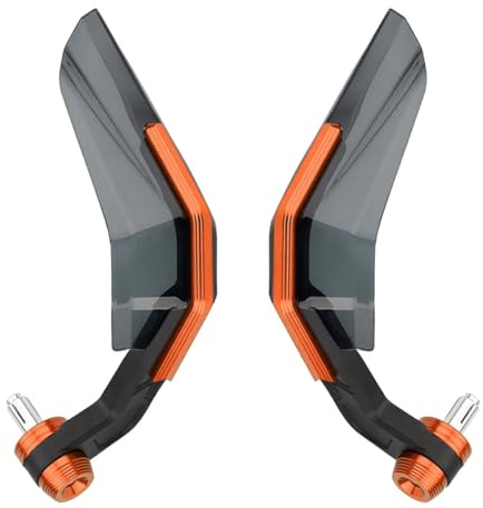 MOCNT Guardamanos para Moto 7/8 Protector de Manos para Motocicleta con Escudo A Prueba de Viento Protector de Manillar Deflector Viento Protector Freno Manillar Moto Naranja