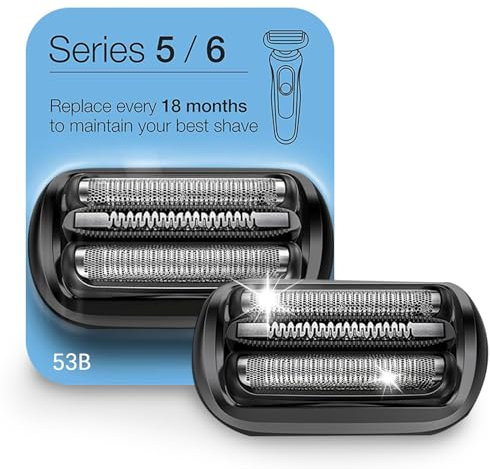 Wigthvoy 53B Ersatzkopf für Elektrorasierer, kompatibel mit Braun Series 5 Rasierklingen, 1 stück, Silber, Rasierklingeneinsatz, Rasierklingen, Erwachsene, Herren, Männer