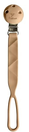 Colifree Tétine en silicone avec clip pour tétine, évite de perdre la tétine, chaîne extra flexible avec P, +0 mois,