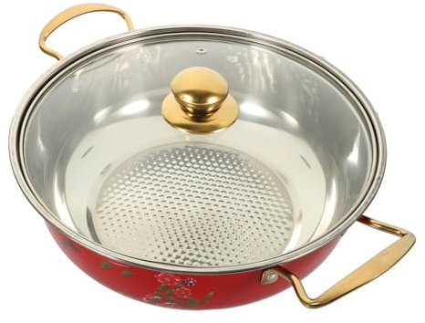 Alipis Pentola Zuppa Acciaio Inossidabile Resistente Calore Facile per Cucina Induzione e Preparazioni Stufati e Maniglia per Maggiore