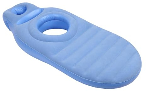 TYCIONG Cuscino Completo Cuscino di maternità Cuscino in Gravidanza Cuscino con Buco della Pancia per Supporto per Dormire Leggero Gonfiabile in PVC Piscina per Piscina per Piscina Yoga (Blu)