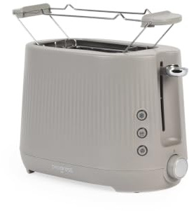 Progress Mellow Grille-pain 2 tranches, 6 niveaux, 750 W | Fonctions décongélation/réchauffage/arrêt, grille réchauffe-viennoiseries, tiroir ramasse-miettes amovible, format compact