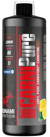 Tsunami Nutrition Carnipure Liquid Professional, Integratore Liquido L-Carnitina 1000mg, 1L, Gusti Mela/Frutti Rossi/Lampone/Limone, Per il Metabolismo dei Grassi ed Energia (1l, Limone)