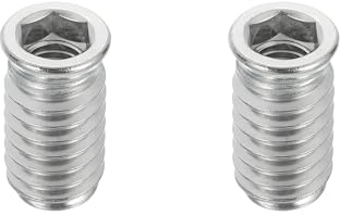 QUARKZMAN 2 Pezzi Dadi Filettati A Innesto, M8x25mm Dadi A Innesto Con Alloggiamento Per Legno - Viti In Acciaio Inossidabile 304 Per Mobili Collegamento Viti Bulloni Connettori Legno