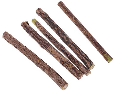 NVOQILIN 5 Pcs Natural Stick Cats Teeth Molar Snacks Silvervine Chew Care