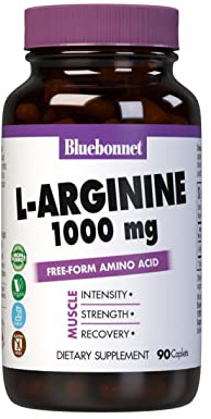 Bluebonnet L-Arginine 1000 mg Capsules, 90 Count