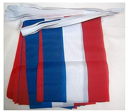 AZ FLAG Ghirlanda 6 Metri 20 Bandiere Paesi Bassi 21x15cm, Bandiera Olandese 15 x 21 cm - Festone Bandierine