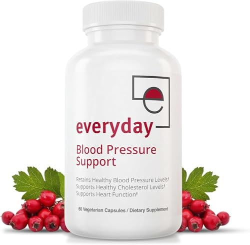 Blood Pressure Support Supplement - Natural Heart & Cholesterol Support with Hawthorn, Arjuna & Magnesium - Healthy Blood Pressure Support Capsules - for Men & Women - 60 Capsules
