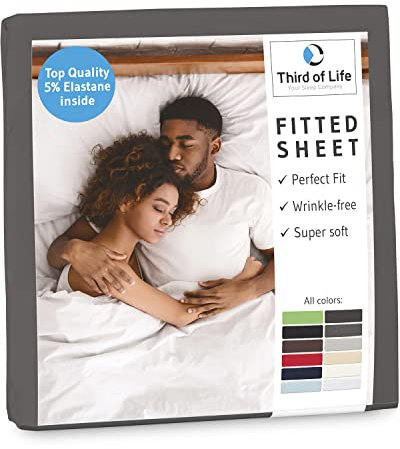 Premium Spannbettlaken 140x200 cm I Aus natürlicher und weicher Baumwolle I Das atmungsaktive Bettlaken BENE ist fussel- & faltenfrei I Designed in Germany I Jersey Bettbezug I 20 cm Höhe, 140x200cm