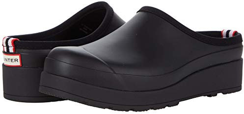 Hunter Womens Original Play Clog Mule, Schwarz, 7 UK