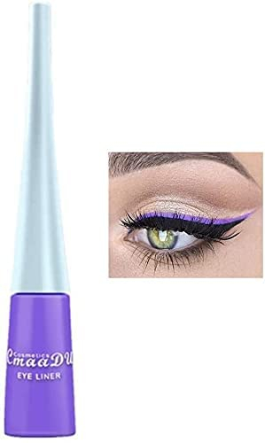 Liquid Eyeliner Matte Schnell trocknender Eyeliner, dauerhafter nicht blühender wasserdichter gelfarbener Eyeliner, Candy Color Liquid Hochpigmentierter Eyeliner (Lila)