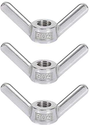 3 Uds M10 tuercas de mariposa de acero inoxidable tuercas de mariposa tornillos piezas para máquinas industriales y sistemas dispositivos electrónicos