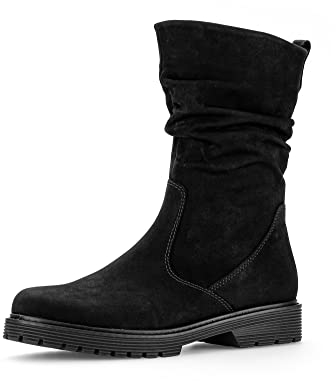 Gabor Damen Klassische Stiefeletten, Frauen Boots,Wechselfußbett,Moderate Mehrweite (G),Lammfell,schwarz,42 EU / 8 UK