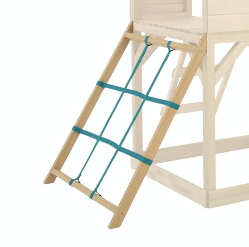 TP Toys Treehouse Wooden Play Tower Cargo Net - Made From FSC Certified Wood, Climbing Cargo Net For Kids, High Strength Rope, Tree House Accessories, Recreation And Fitness. Climbing Swingset Rope