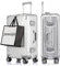 yuweijie Koffer Handgepäck · Hartschalen in 100% Aluminium · Trolley Reisegepäck · Reisekoffer mit 4 Doppelräder · TSA Zahlenschloss (Silber, XL)