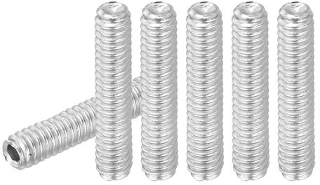 PATIKIL 30 Stück Madenschraube M2 x 8mm, 304 Edelstahl Madenschrauben Set für Türklinken Halterung Möbel Lampen Wasserhahn Reparaturen, Silber Innensechskant Gewindestifte Schrauben Set