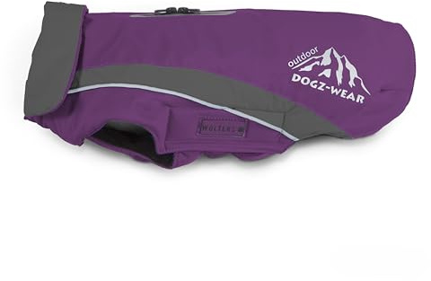 Wolters Wolters Skijacke Dogz-Wear | Wintermantel für Hunde | Farbe Lila-Grau | Größe 28 (Rückenlänge 27-29 cm)