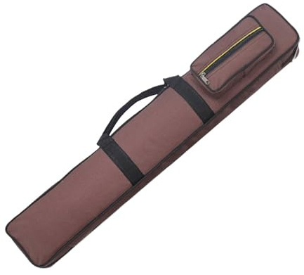 RCGOFOLLOW Custodie per stecche da biliardo, costruzione durevole, 8 buche, custodia per stecche da biliardo con tracolla per viaggiare, custodia per, borsa, Caffè, 85x18x7cm