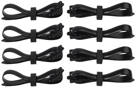 Opatiny Confezione da 8 fascette regolabili in PVC resistenti per piante, arbusti, alberi da frutto e organizzazione di attrezzi da giardino, colore nero