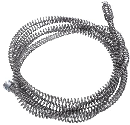 ERYUE Limpiador de Drenaje Sinfines Cable de Resorte Acero Al Manganeso Flexible Tubería Obstrucción Serpiente Cable Limpieza Drenaje Alcantarillado para Plomería Inodoro Doméstico (5 m/16,4 pies)