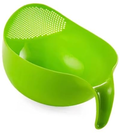 Yosoo Health Gear Scodella per Riso, Colino in Plastica con Manico, 29 X 20 X 15 Cm, Colino per Riso, Quinoa, per Lavare, Drenare Frutta, Verdura e Cereali Nella di Casa (Verde grande)