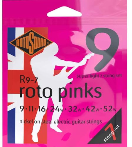 Rotosound Nickelsaiten für 7-saitige E-Gitarren Super Light 9 11 16 24 32 42 52