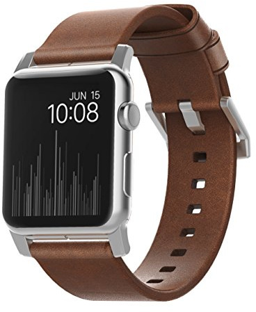 Nomad Strap Modern Leather Connector sil