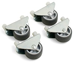 Design61 Kastenbockrolle Möbelrolle Möbelrollen Möbel Rolle 30x14 mm mit weicher Lauffläche und Einleimmuffe