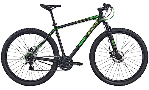 Legnano Pordoi MTB 29 Pulgadas, Hombres, Negro Matt y Verde, 45