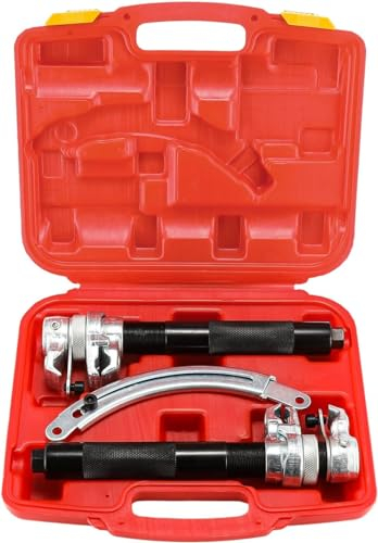 GEAREVER 2tlg Universal Federspanner Set, KFZ Auto Profi Feder Spanner Stossdämpfer Werkzeug Tieferlegung 1,2T mit Sicherheitshalterung für PKW LKW ATV UTV