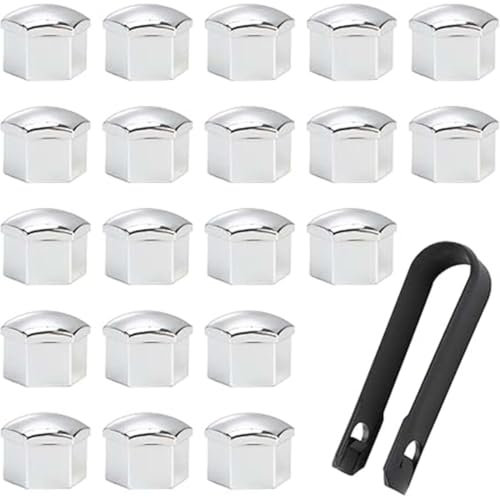 UYVPAER 20 Piezas Universal 21Mm Tapa De Tuerca De Rueda, Tapones Tornillos Ruedas Coche, Tapas De Tornillos Con Extractor, Para La Mayoría De Los Vehículos