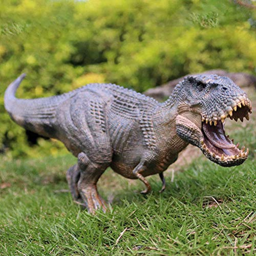 Grande Tyrannosaurus Rex, Modello Animale Tyrannosaurus Rex, Bocca Mobile, Giocattoli di Dinosauro per Bambini (Grigio chiaro)