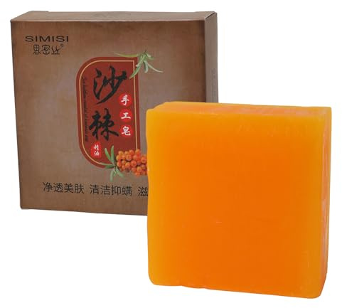 Sea Buckthorn Handmade Goats Milk Soap Removal Blackhead Smooth Skin Tightening Pores Cleaning Moisturizing Seabuckthorn Oil Soap Moisturizing