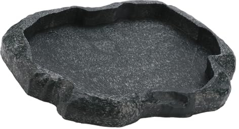 ZJchao Cuenco de Agua para Reptiles, Comedero para Reptiles, Cuenco de Comida para, Plato de Agua para, de Comida, de para Tortugas, Lagarto, Anfibios, Tortugas Ermitañas (Mediano: Aprox.