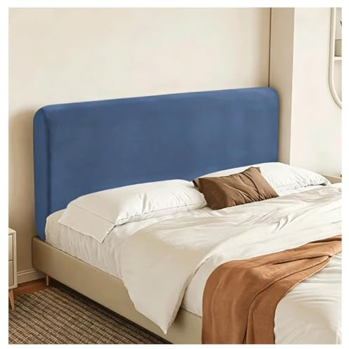 Stretch Bed Headboard Cover, Dustproof Headboard Protector Cover | Headboards Dustproof Soft Wear Resistant for wooden, leather,soft-pack headboards Breathable(Stone Blue,2m)