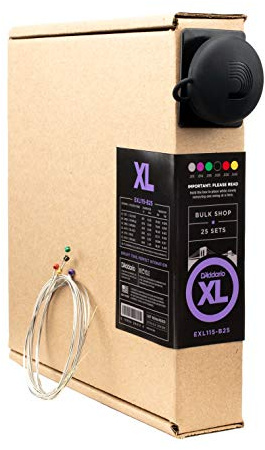 D'Addario EXL115-B25 Nickel Wound Electric Guitar Strings, Medium/Blues-Jazz Rock, 11-49, 25 Sets