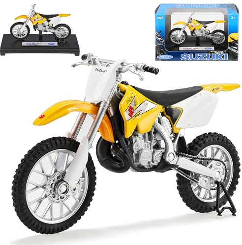 Welly Suzuki Rm250 Rm 250 Gelb Weiss 1/18 Modellmotorrad Modell Motorrad