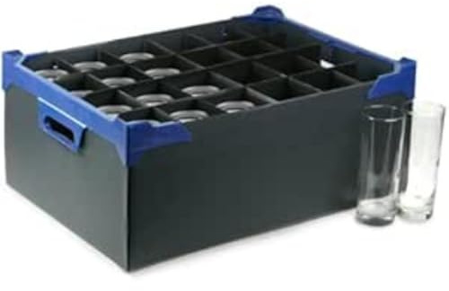 Barprofessional GWBXH24 Glassware Boxes-24 Glasses, Plastic, Multicolor