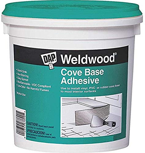 DAP Weldwood Cove Base Adhesive, Quart, White (7079825053)