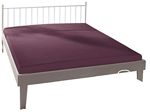 Estella Spannbettlaken Mako-Feinjersey aubergine Größe 90x190 cm - 100x200 cm