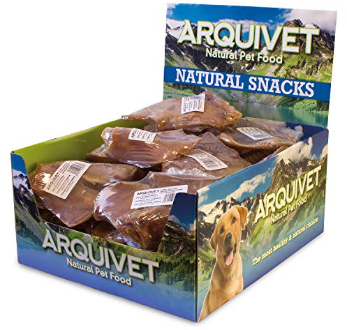 Arquivet Mittelgroßer Schweineohr, Box mit 20 Stück, einziehbar, 1200 g