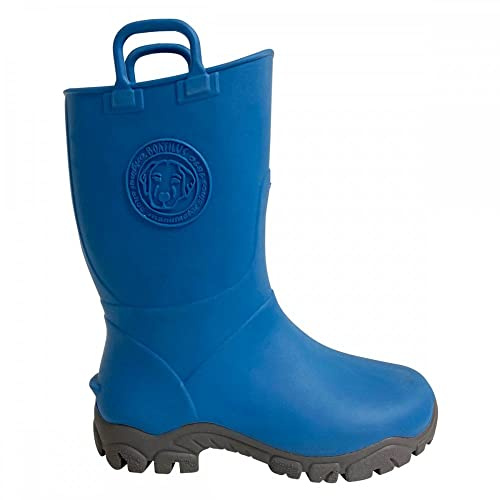 Boatilus Ducky Megol Stivali Antipioggia Bambini, Galosce, Stivali da Giardino - 100% Impermeabili, in Gomma Profumata, antiscivolo - Cobalto/Grigio - Taglia 28/29