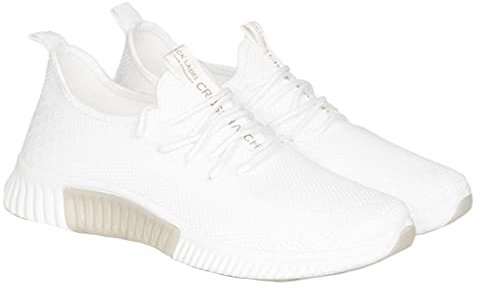 Crosshatch New Mens Boys Trainers Lace up Lightweight Running Sports Gym Shoes Sneaker UK White 9