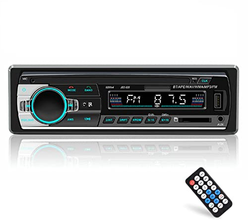 Multimedia Car Stereo Receiver, Car Radio AI Voice Control LED Display, Bluetooth Hands Free Calling, Support MP3 WMA WAV, USB2.0 Car MP3 Player Audio Systems